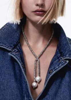 Collier Croisé Cristaux