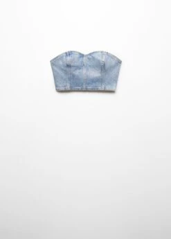 Top Style Corset En Jean Détails Brillants -Vêtements Pascher 57062894 TM B