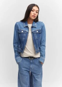 Blouson En Jean Contrasté