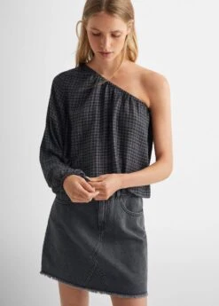 Blouse Carreaux Asymétrique