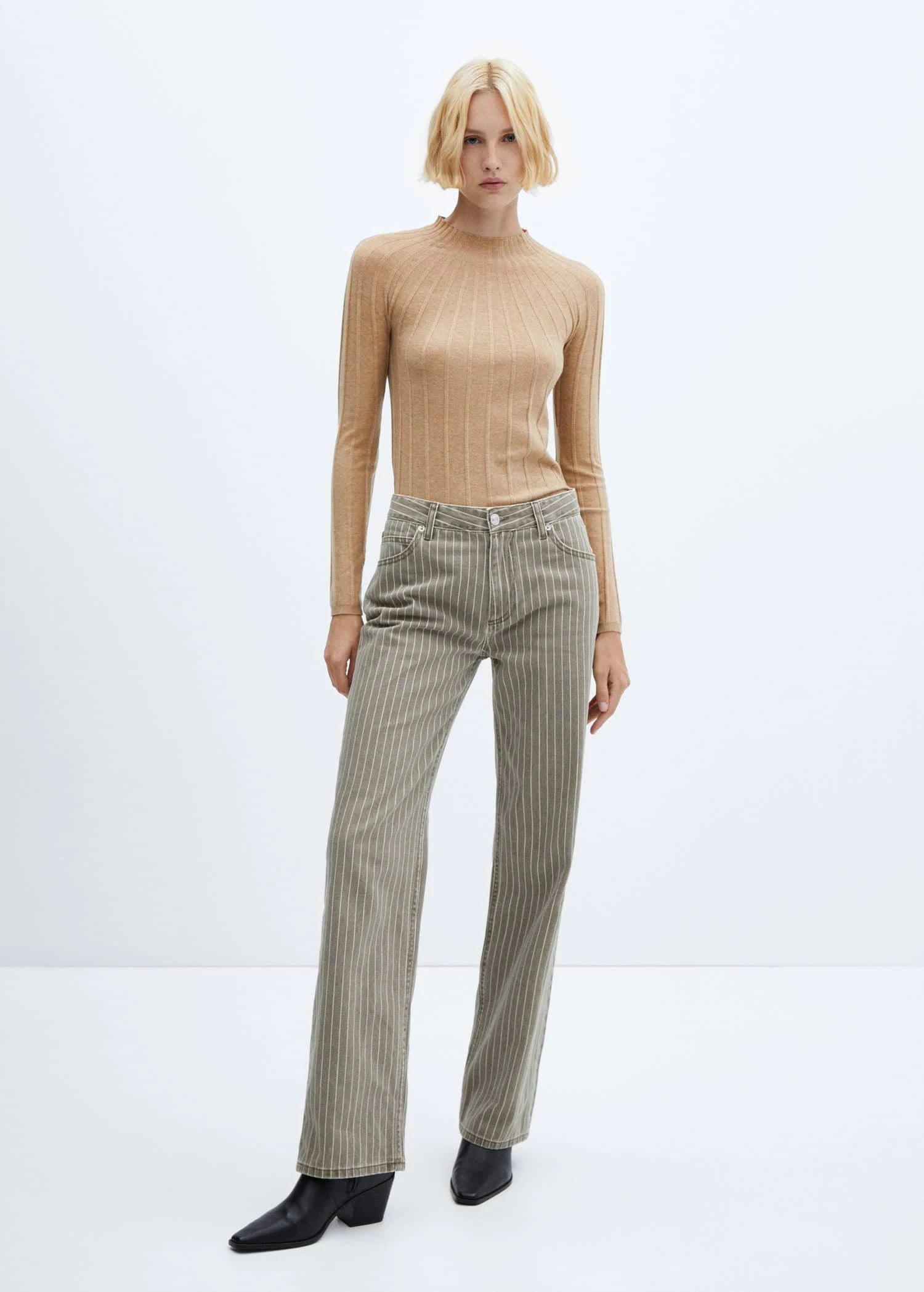 Pull-over Côtelé Col Montant 13 Pull-over Côtelé Col Montant – Image 11