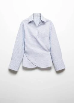 Blouse Coton Cache-cœur Rayures 17 Blouse Coton Cache-cœur Rayures -Vêtements Pascher 57065806 52 B