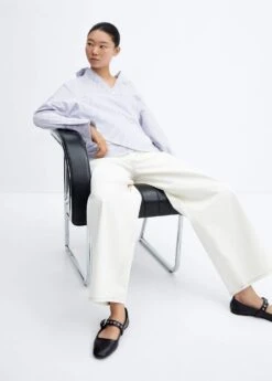 Blouse Coton Cache-cœur Rayures 14 Blouse Coton Cache-cœur Rayures -Vêtements Pascher 57065806 52 D2