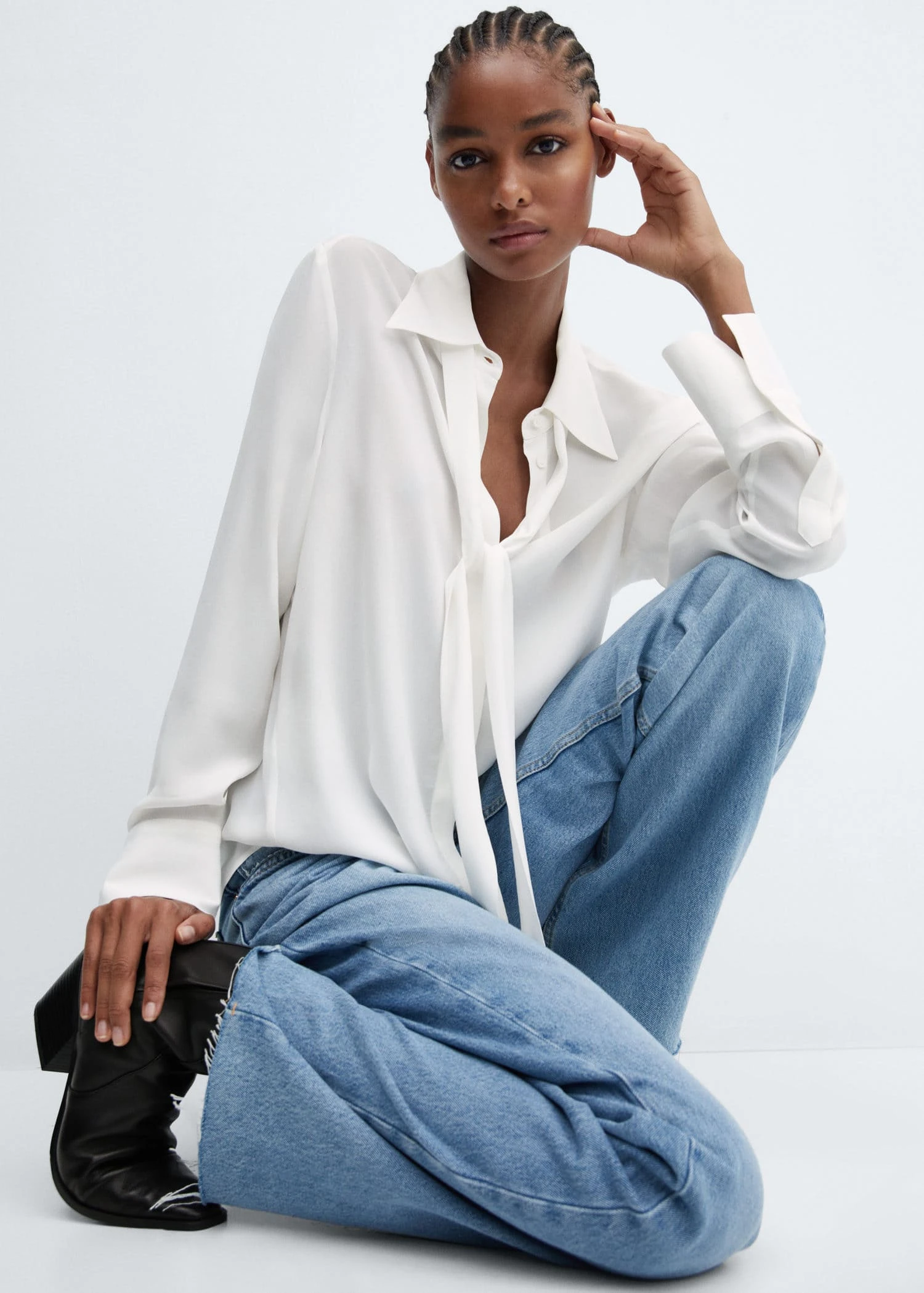 Chemisier à Ruban Dans Le Cou 7 Chemisier à Ruban Dans Le Cou – Image 5