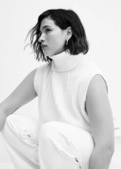 Gilet Maille Côtelée Col Roulé -Vêtements Pascher 57067724 05 D4