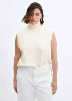 Gilet Maille Côtelée Col Roulé -Vêtements Pascher 57067724 05 D5