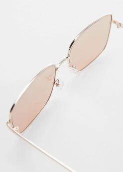 Lunettes De Soleil Monture Métallique Carrées -Vêtements Pascher 57072504 OR D1