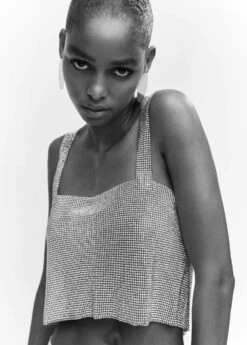 Top Maille Filet Cristaux 13 Top Maille Filet Cristaux -Vêtements Pascher 57072892 PL D1