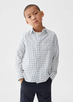 Chemise Slim Fit à Carreaux En Coton