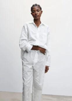 Pantalon Pyjama Détails Ajourés