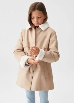 Trench Matelassé Doublure Fausse Fourrure
