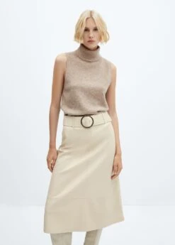 Jupe Midi Ceinture Similicuir -Vêtements Pascher 57075965 05 D1