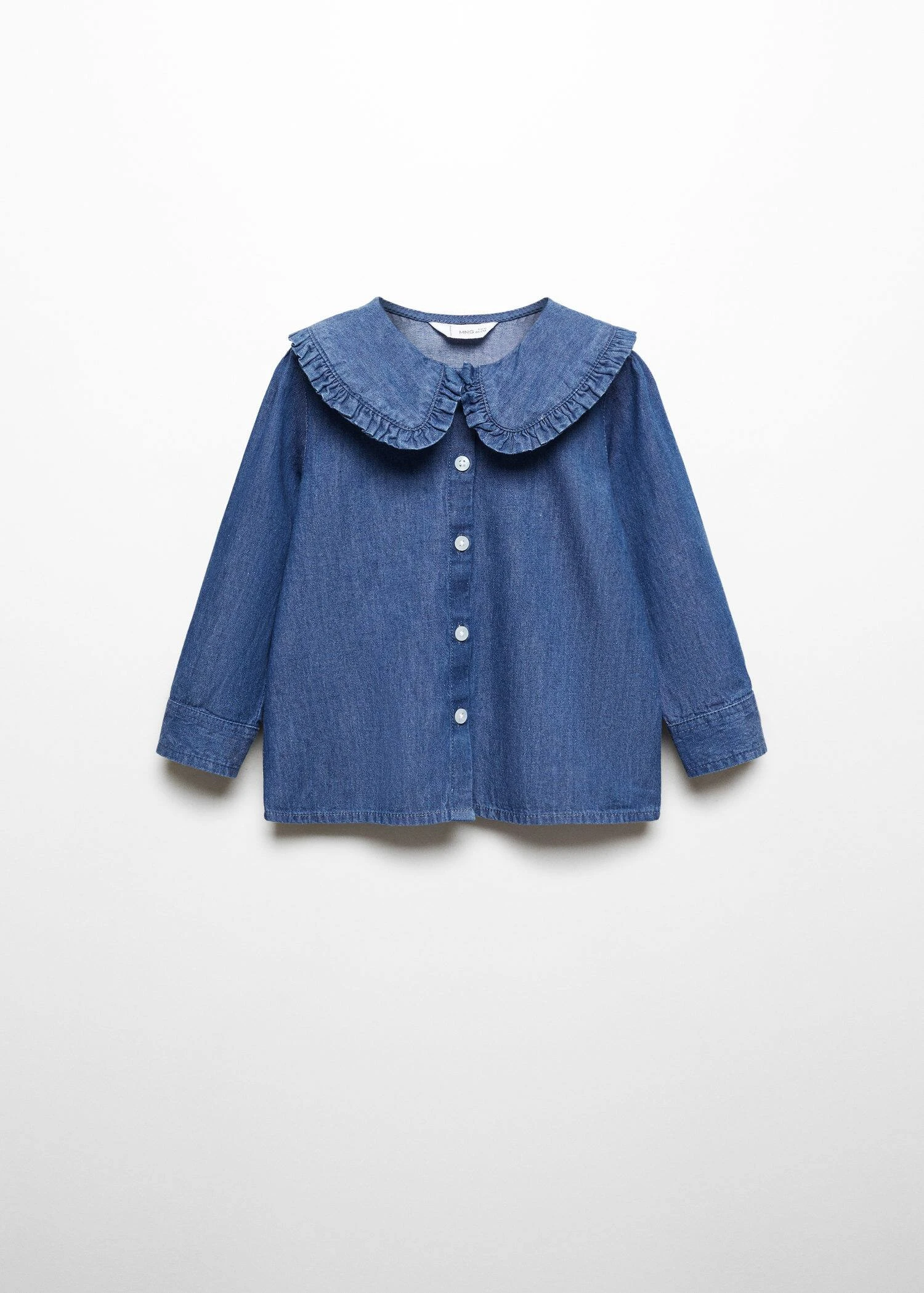 Chemise Denim Col Claudine 6 Chemise Denim Col Claudine – Image 4