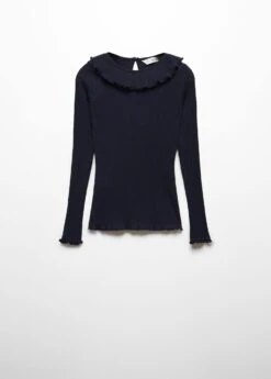 T-shirt Manches Longues Volant