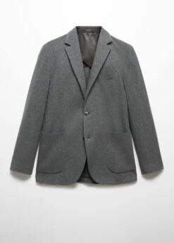 Veste Slim Fit Laine à Petits Carreaux -Vêtements Pascher 57077707 92 B