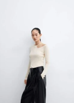 T-shirt Lyocell épaule Dénudée 13 T-shirt Lyocell épaule Dénudée -Vêtements Pascher 57077753 05 D2