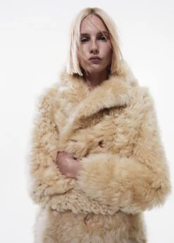 Manteau Fourrure Doublure Cuir