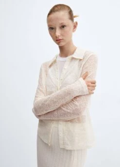 Chemise Dentelle Semi-transparente