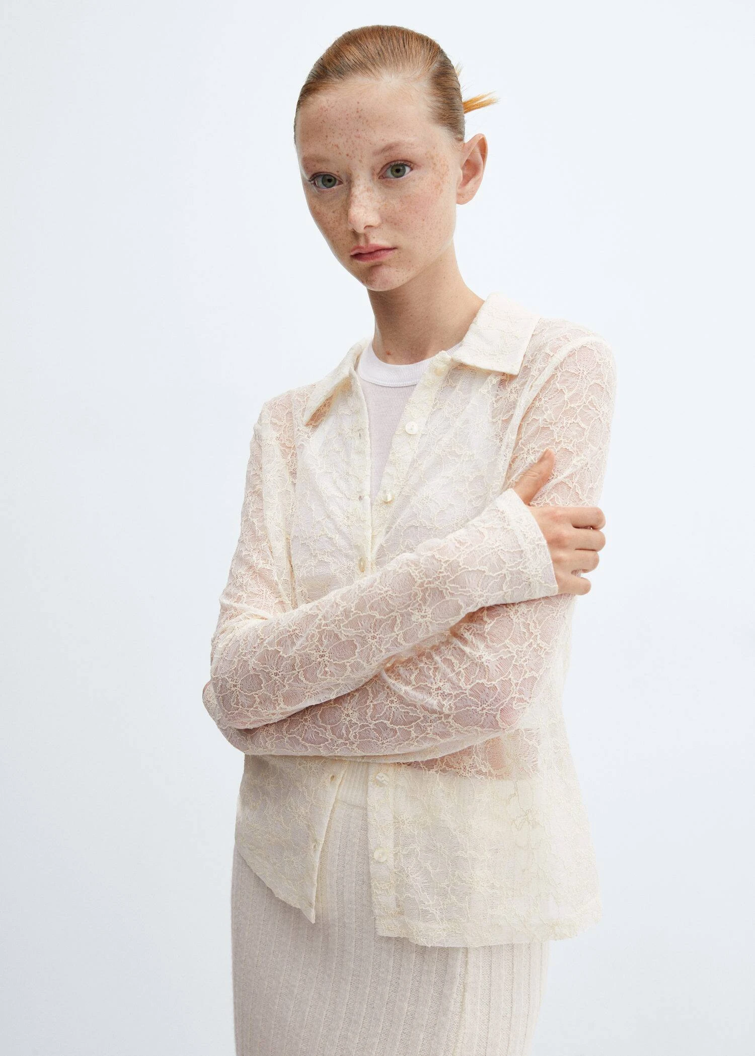 Chemise Dentelle Semi-transparente 3 Chemise Dentelle Semi-transparente