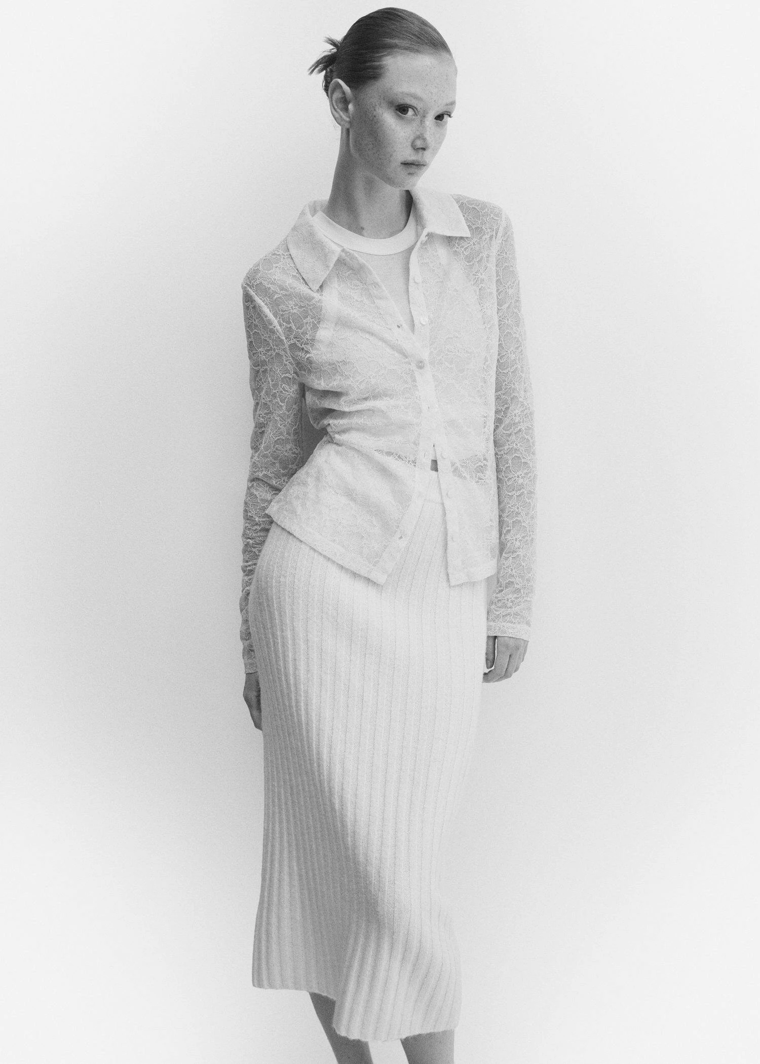 Chemise Dentelle Semi-transparente 7 Chemise Dentelle Semi-transparente – Image 5