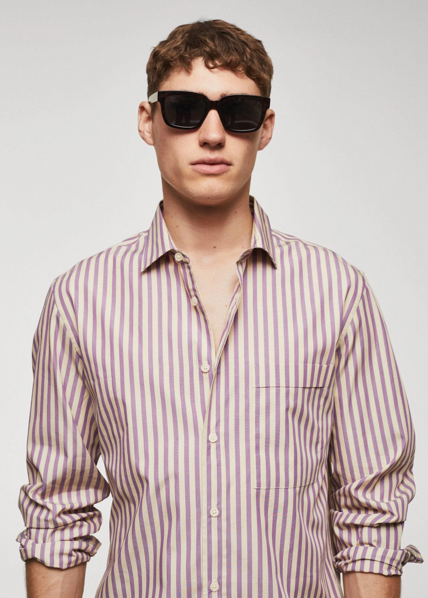 Chemise Rayures Bicolores 100 % Coton 13 Chemise Rayures Bicolores 100 % Coton – Image 11