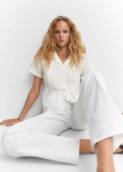 Chemise Lin Plissée -Vêtements Pascher 57082896 02 D1