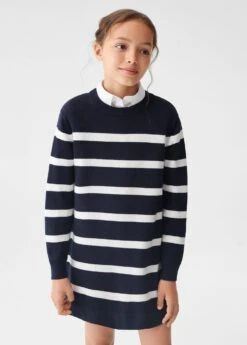 Robe En Maille à Rayures