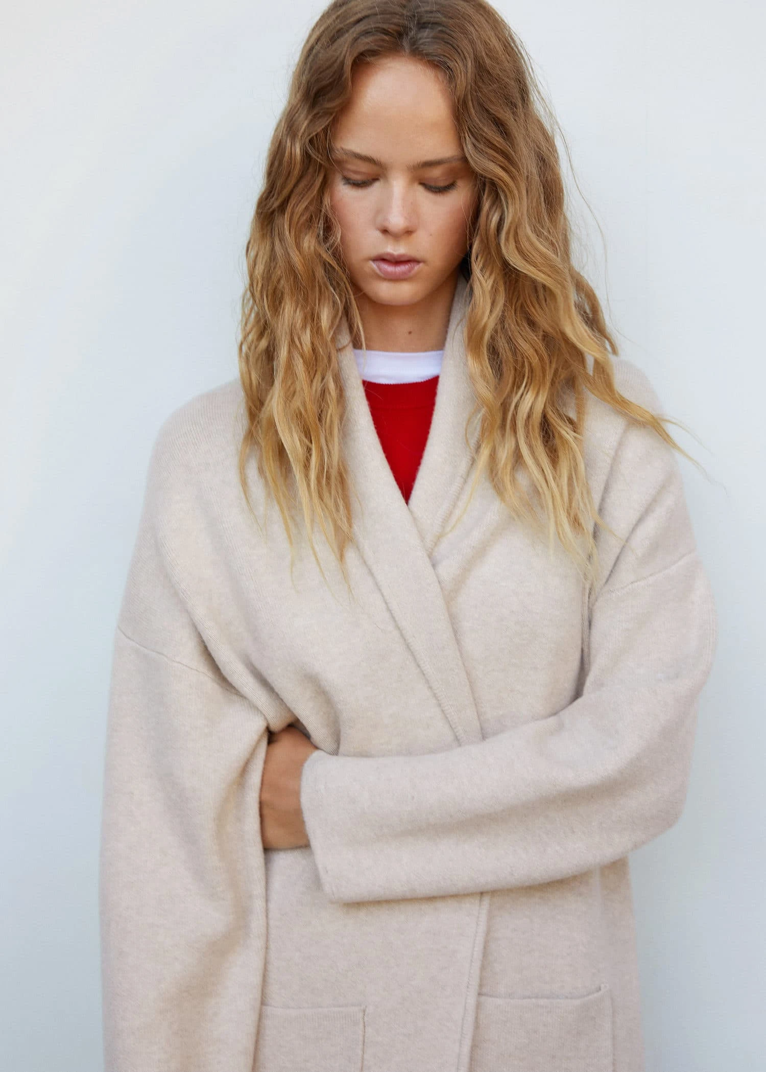 Manteau Oversize Maille Poches 20 Manteau Oversize Maille Poches – Image 18