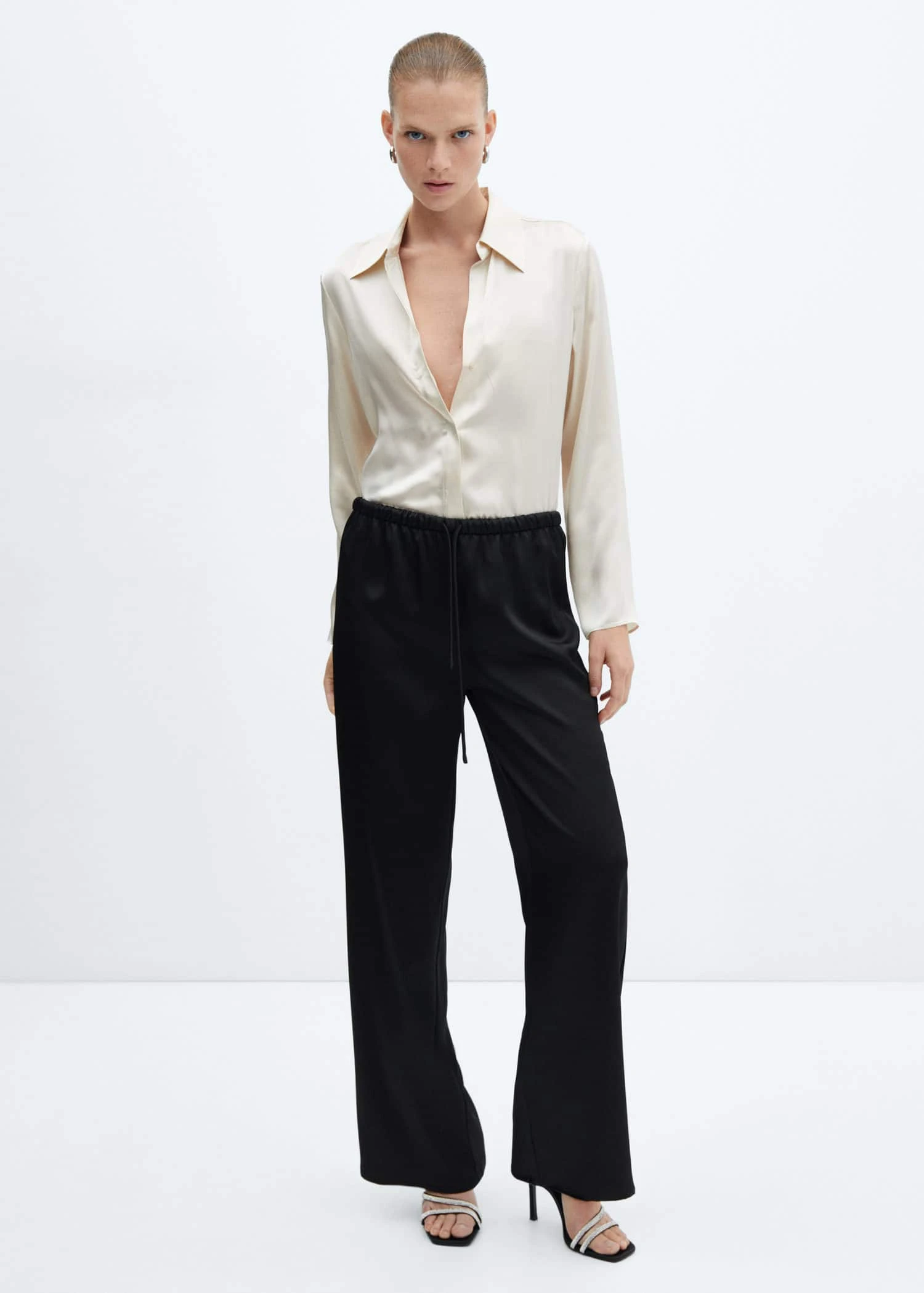 Pantalon Satiné Taille élastique 4 Pantalon Satiné Taille élastique – Image 2