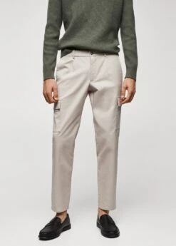 Pantalon Cargo Slim Fit En Coton