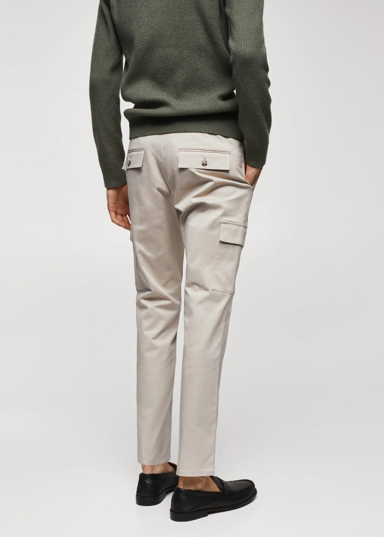 Pantalon Cargo Slim Fit En Coton 5 Pantalon Cargo Slim Fit En Coton – Image 3