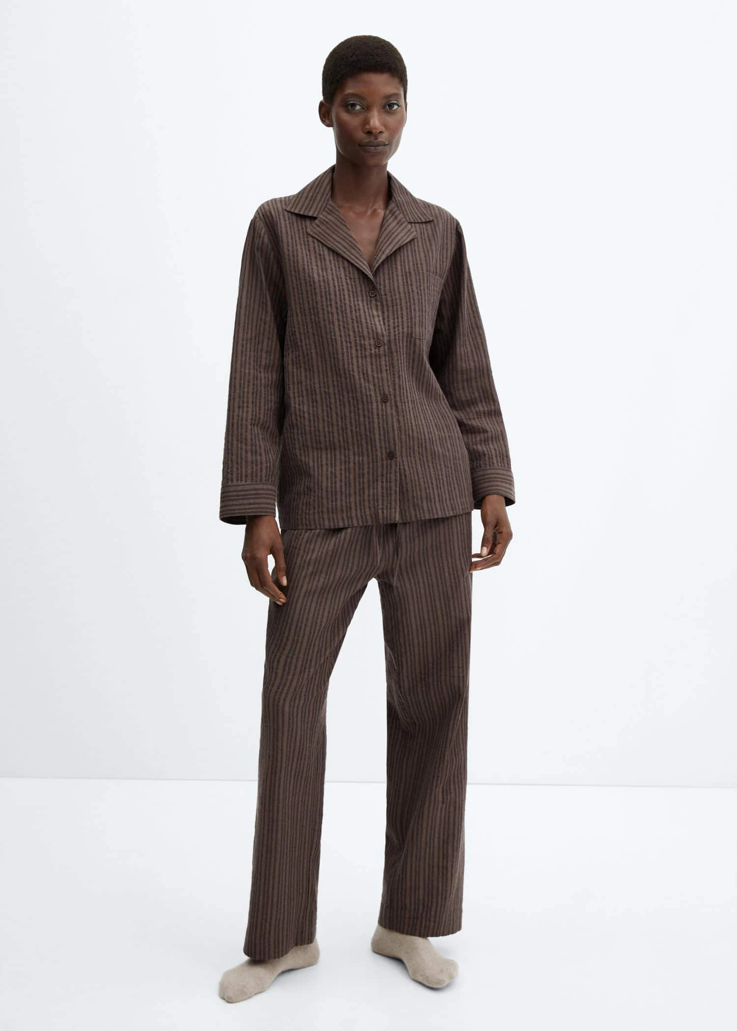 Pyjama Long Coton Rayures 7 Pyjama Long Coton Rayures – Image 5