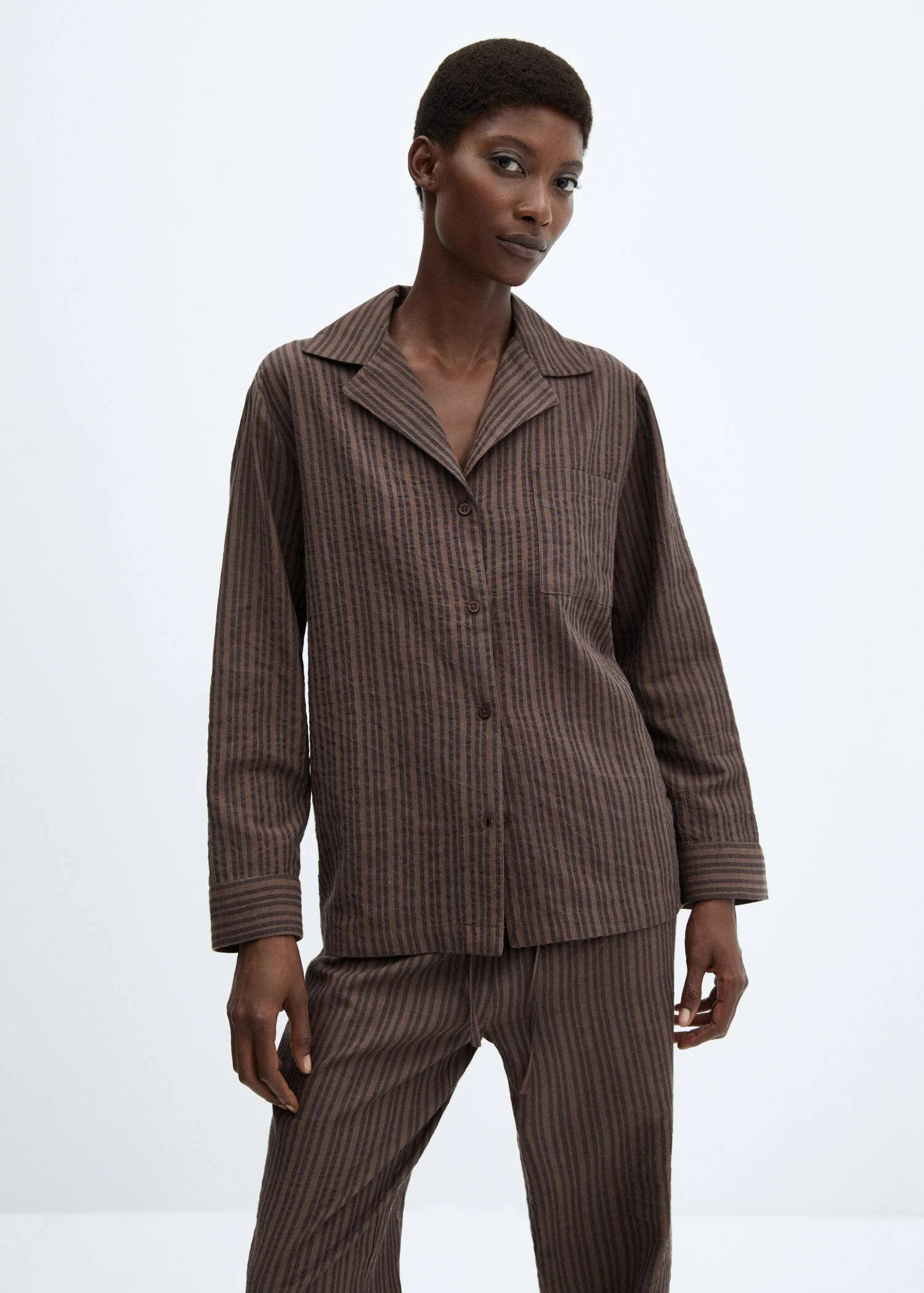 Pyjama Long Coton Rayures 5 Pyjama Long Coton Rayures – Image 3