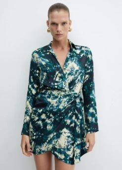 Robe Tie And Dye Détail Nœud