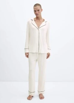 Pantalon Pyjama Liseré Contrastant