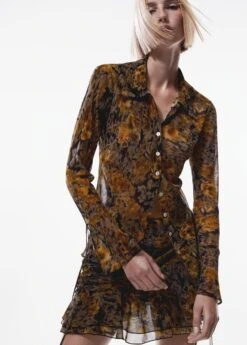 Jupe Imprimée Semi-transparente