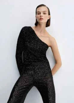Top Asymétrique Sequins