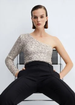 Top Asymétrique Sequins -Vêtements Pascher 57089107 PL D2