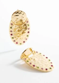 Boucles D’oreilles Relief Cristaux 8 Boucles D’oreilles Relief Cristaux -Vêtements Pascher 57092895 OR