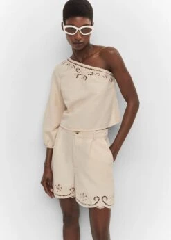 Top Asymétrique Broderies Ajourées -Vêtements Pascher 57094010 05 D6