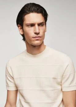 T-shirt Maille Coton Structuré Rayures -Vêtements Pascher 57094399 02 D1