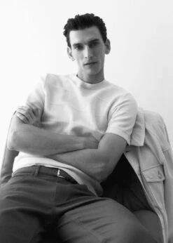 T-shirt Maille Coton Structuré Rayures -Vêtements Pascher 57094399 02 D5