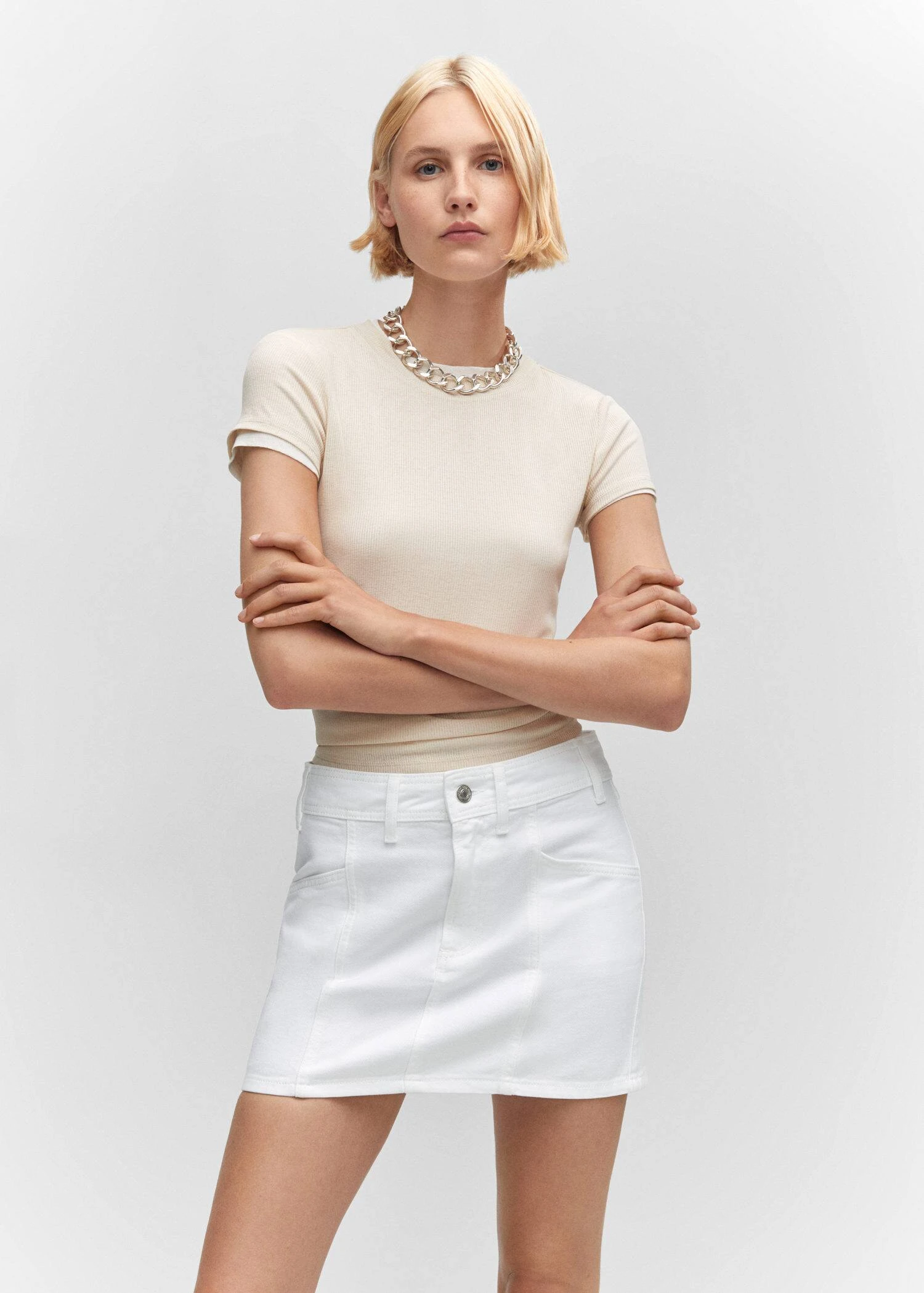 Minijupe En Jean Coutures 6 Minijupe En Jean Coutures – Image 4