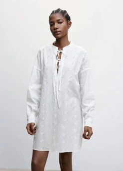 Chemise De Nuit Coton Détails Ajourés -Vêtements Pascher 57094429 02