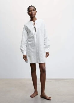 Chemise De Nuit Coton Détails Ajourés -Vêtements Pascher 57094429 02 99999999 01