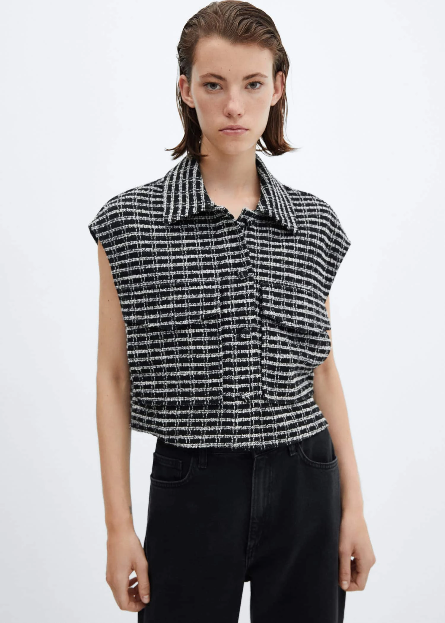 Gilet Tweed Oversize 3 Gilet Tweed Oversize