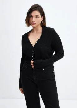 Cardigan Côtelé Boutons -Vêtements Pascher 57095807 99 D5