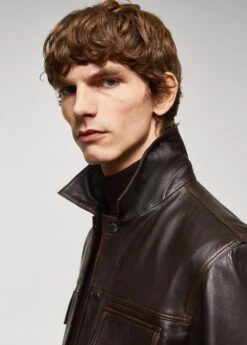 Veste Cuir Effet Usé -Vêtements Pascher 57095947 30 D4