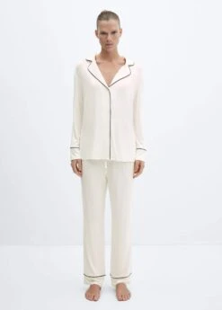 Chemise Pyjama Liseré Contrastant -Vêtements Pascher 57096027 02 99999999 01