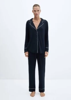 Chemise Pyjama Liseré Contrastant -Vêtements Pascher 57096027 56 99999999 01